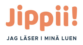 Logo Jippii jag läser minä luen