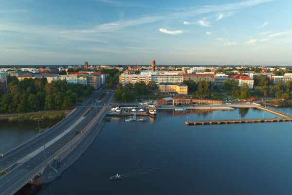 View over Vaasa harbour