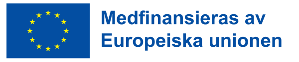 EU-logo med text medfinasieras av europeiska unionen