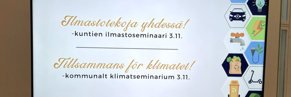 Kommunernas klimatseminarium. Kuntien ilmastoseminaari.