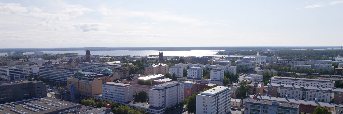 Flygbild från Vasa. Lentokuva Vaasasta.